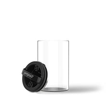 Load image into Gallery viewer, Prepara, Black Gloss handle, Evak Fresh Saver Airless Canister, Glass &amp; Stainless, Small, Medium
