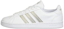 Load image into Gallery viewer, adidas Women's Grand Court Tennis Shoe, White/Platino Metallic/White, 7 M US
