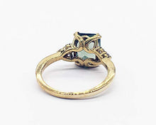Load image into Gallery viewer, Green Tourmaline Ring - Statement Ring - Gold Ring - Engagement Ring - Rectangle Ring - Cocktail Ring - Gemstone Ring
