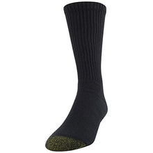 Load image into Gallery viewer, Gold Toe Men's 656s Cotton Crew Athletic Socks, Multipairs, Black (6-Pairs), Large
