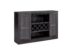 Load image into Gallery viewer, Home Source Jill Zarin Espresso Bar Cabinet with Curved Glass Doors
