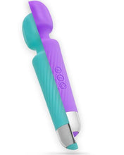 Load image into Gallery viewer, Personal Wand Massager for Men and Women - 20 Vibration Modes &amp; 8 Speeds. Rechargeable Hand Held Massager (Mint)
