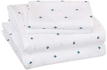 Load image into Gallery viewer, AmazonBasics Soft Microfiber Sheet Set with Elastic Pockets - Full, Tide Pool Diamond

