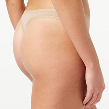 Load image into Gallery viewer, Iris &amp; Lilly Women's Cotton Thong Underwear, Pack of 5, Medium Beige, X-Large
