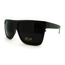 Load image into Gallery viewer, SUPER Dark Black Lens Sunglasses Flat Top Square Oversized Mob Style
