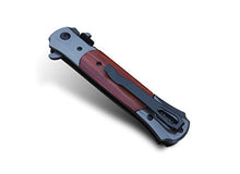Load image into Gallery viewer, Folding Knife Tactical Pocket Knife Survival- Fast Open Folding Knife Wood Handle - Folding Pocket Knife Assisted Opening - 7CR13Mov Steel 58HRC - for Men Work Outdoor Adventure Hunting Hiking Knife
