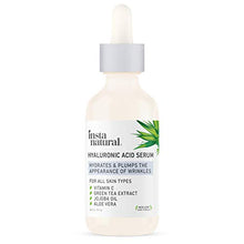 Load image into Gallery viewer, InstaNatural - Hyaluronic Acid Serum - With Vitamin C, Organic &amp; 100% Pure Ingredients for Dry Skin, Wrinkle, Fine Line, Eye Bag Defense - Advanced Anti Aging Moisturizer for Men &amp; Women - 2 oz
