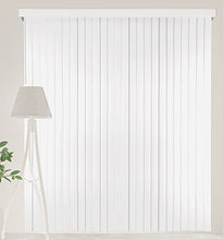 Load image into Gallery viewer, Calyx Interiors White Vinyl Vertical Blind 78 in. W x 84 in. L with 3.5 in. Slats, 04VS2780840
