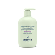 Load image into Gallery viewer, Pipette New Formula Baby Shampoo + Wash, 100% Plant-Derived Squalane and Free of Synthetic Fragrances, Tear-Free Baby Bath Time, Vanilla + Ylang Ylang Aroma, 11.8 fl oz
