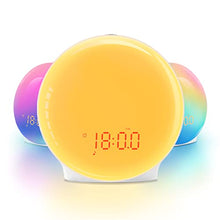 Load image into Gallery viewer, Sunrise Alarm Clock, Wake Up Light Full Screen, Fluent Color No Shadow, 320 Lux Sunrise Simulation, Digital Alarm Clock for Bedrooms Radio Heavy Sleepers Adults Kids, 8 Nature Sounds &amp; Snooze(1Pack)
