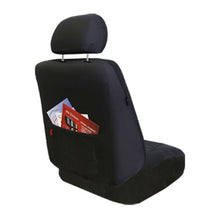 Load image into Gallery viewer, FH Group FB070BLACK102 Universal Fit Black Sport Bucket Front Black Automotive Seat Covers fits most Cars, SUVs, and Trucks (Set of 2, Airbag Ready)
