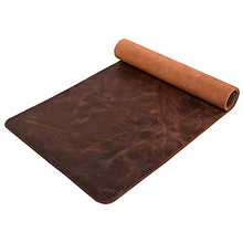 Load image into Gallery viewer, Leather Desk Pad Desk Accessories – Large Leather Desk Mat Desk Blotter Pad, 32 x 16 Inch Genuine Leather Desk Pad for Keyboard and Mouse, Desk Protector Desk Organizer Gaming Desk Pad Leather Tray
