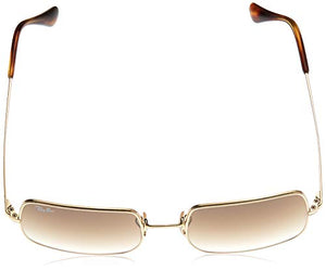 Ray-Ban RB1971 Classic Metal Square Sunglasses, Gold/Brown Gradient, 54 mm
