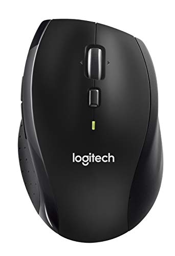 Logitech M705 Marathon Wireless Mouse, 2.4 GHz USB Unifying Receiver, 1000 DPI, 5-Programmable Buttons, 3-Year Battery, Compatible with PC, Mac, Laptop, Chromebook - Black