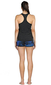 icyzone Workout Tank Tops for Women - Racerback Athletic Yoga Tops, Running Exercise Gym Shirts(Pack of 3)(S, Black/Granite/Green)