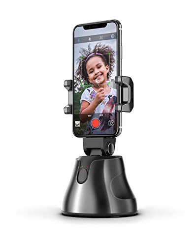 Auto Smart Shooting Selfie Stick Intelligent Follow Gimbal AI-Composition Object Tracking Auto Face Tracking Camera Phone Holder, My CamCrew (White)