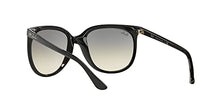 Load image into Gallery viewer, Ray-Ban Women&#39;s RB4126 Cats 1000 Eye Sunglasses, Black/Grey Gradient, 57 mm
