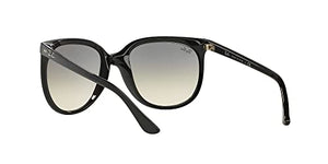 Ray-Ban Women's RB4126 Cats 1000 Eye Sunglasses, Black/Grey Gradient, 57 mm