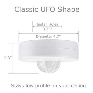 J.LUMI YCA1001 Ceiling Mount Motion Sensor Switch, 360 Occupancy Sensor, High Sensitivity PIR Motion Sensor Light Switch, Ceiling Motion Sensor (110V-277VAC)