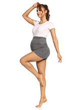 Load image into Gallery viewer, V VOCNI Maternity Biker Shorts for Women Butt Lifting Belly Support Workout Running Booty Sweat Shorts Grey Small
