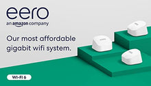Load image into Gallery viewer, Introducing Amazon eero 6+ dual-band mesh Wi-Fi 6 system, with built-in Zigbee smart home hub and 160MHz client device support (3-pack)
