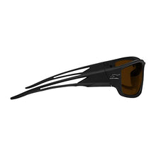 Load image into Gallery viewer, Edge TSK215 Kazbek Polarized Wrap-Around Safety Glasses, Anti-Scratch, Non-Slip, UV 400, Military Grade, ANSI/ISEA &amp; MCEPS Compliant, 5.04" Wide, Black Frame/Copper Lens
