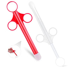 Load image into Gallery viewer, ANGCURE Lube Applicator Syringes, Lubricant Shooter with Smooth Rounded Cap for Men, Women &amp; Couples, Reusable, Easy Use &amp; Clean [10ml Scales][Red White]
