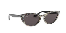 Load image into Gallery viewer, Ray-Ban Women&#39;s RB4314N Nina Cat Eye Sunglasses, Beige Havana/Grey Mirror Gold, 54 mm
