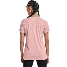 Load image into Gallery viewer, Under Armour Women's Tech V-Neck Twist Short-Sleeve T-Shirt , Retro Pink (676)/Metallic Silver , XX-Large
