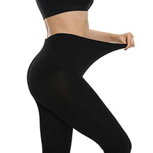 Load image into Gallery viewer, WiliW Women's Black Footed Tights Opaque Control Top Hold &amp; Stretch 1 Pairs M
