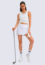 Load image into Gallery viewer, YYV Women's Pleated Tennis Skirts with 4 Pockets Golf Athletic Skorts Skirts for Women High Waist for Gym Running Workout (White X-Large)
