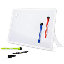 Load image into Gallery viewer, Peachlulu Magnetic Dry Erase Board Desktop 11 x 14 Inches Easel, 4 Markers and 1 Magnet to Do List
