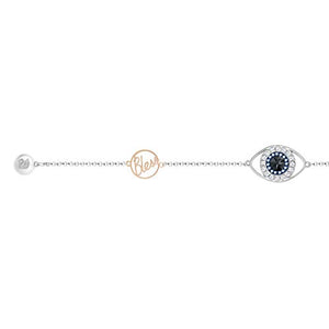 SWAROVSKI Women's Remix Collection Evil Eye Strand, Purple, Mixed metal finish