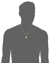 Load image into Gallery viewer, 14k Gold-Filled Medium Round Saint Christopher Pendant Necklace with Stainless Steel Chain, 20&quot;
