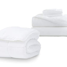 Load image into Gallery viewer, LINENSPA Microfiber Duvet Cover Set and LINENSPA All-Season White Down Alternative Quilted Comforter Insert
