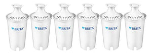 Brita Ultra Max with 1 Longlast Filter, Extra Large 18 Cup, Black & 35557 Replacement Filters for Pitchers and Dispensers, 6 Count