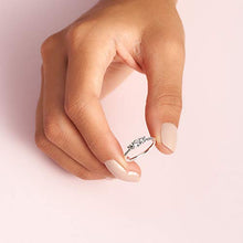 Load image into Gallery viewer, Pandora Jewelry Clear Three-Stone Cubic Zirconia Ring in Sterling Silver, Size 8.5
