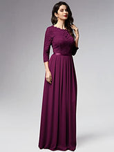 Load image into Gallery viewer, Miusol Women's Formal Floral Lace Wedding Bridesmaid Maxi Dress (Small, A-Magenta)
