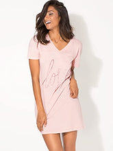 Load image into Gallery viewer, Smart &amp; Sexy Women's V-Neck Oversized Sleep Shirt, Blushing Rose (Love), M
