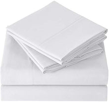 Load image into Gallery viewer, King Bed Sheet Set, 6 PC Super Soft Microfiber Bedding Set, Wrinkle &amp; Fade Resistant Sheet Set, Hotel Quality Fits Mattress Up to 14'' Deep Pocket, White
