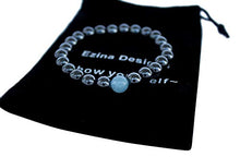 Load image into Gallery viewer, Meditation Collection Alaskan Magnetic Therapy Hematite &amp; Glacial Water Cleansed Aquamarine Stretch Bracelet. Responsibility Band. Clarity of Communication and Confidence. Black Diamond Ezina Designs
