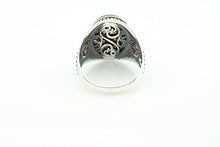 Load image into Gallery viewer, KAR 925K Stamped Sterling Silver Agate (Aqeeq) Ottoman Men&#39;s Ring K51C (8)
