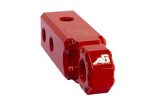 Load image into Gallery viewer, AGENCY 6 Recovery Shackle Block Assembly 2 INCH Double Hole Powder Coat RED - Hitch Receiver Block - Proudly Made in The USA with US Certified Materials - Includes Hitch pin and D-Ring
