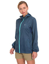 Load image into Gallery viewer, Little Donkey Andy Women&#39;s UPF 50 Protection Jacket Lightweight Packable Full Zip Hoodie for Running Cycling Walking, Navy Blue Large
