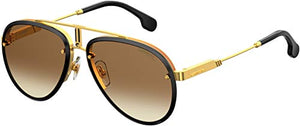 Carrera Glory 02M2/86 58M Black Gold/Black Brown Green Aviator Sunglasses For Men For Women+FREE Complimentary Eyewear Care Kit