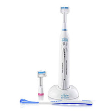 Load image into Gallery viewer, Triple Bristle Best Sonic Electric Toothbrush - Whiter Teeth &amp; Brighter Smile - Rechargeable 31,000 VPM Tooth Brush is Unique &amp; Patented 3 Brush Head Design - Perfect Angle Bristles Clean Each Tooth
