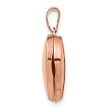 Load image into Gallery viewer, 14k Rose Gold Diamond 15mm Heart Photo Pendant Charm Locket Chain Necklace That Holds Pictures Fine Jewelry For Women Gifts For Her
