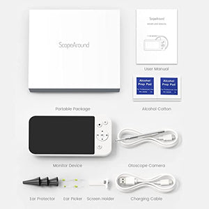 ScopeAround Ear Wax Removal Camera, Visual Ear Cleaner with 5" IPS Screen, Digital Otoscope with Ear Cleaning Tool, 32G Card, HD Video Ear Scope Supports Photo Snap and Video Recording