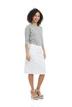 Load image into Gallery viewer, ESTEEZ Jean Skirt for Women Knee Length Manhattan White 8
