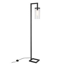 Load image into Gallery viewer, Henn&amp;Hart FL0014 Modern farmhouse seeded floor lamp, One Size, Black
